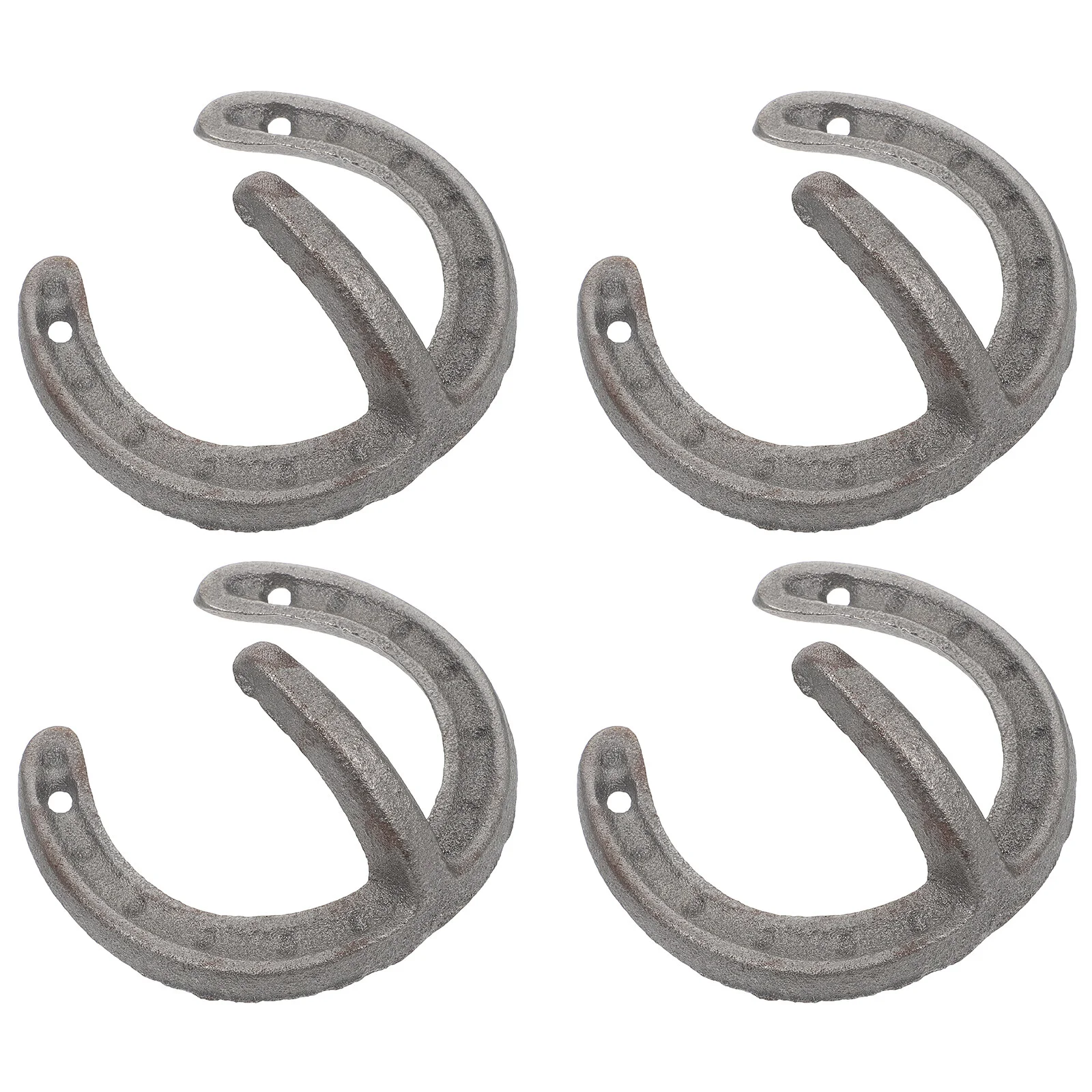

4 Pcs Cast Iron Hook Wall Mounted Key Holder Reusable Hooks Decor Storage Hanger Rack Office Home Organizer