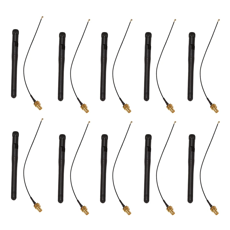 

10X 433 МГц Антенна 5Dbi GSM стандартная штепсельная вилка резиновая Водонепроницаемая Lorawan антенна + IPX на SMA небольшой удлинитель кабеля