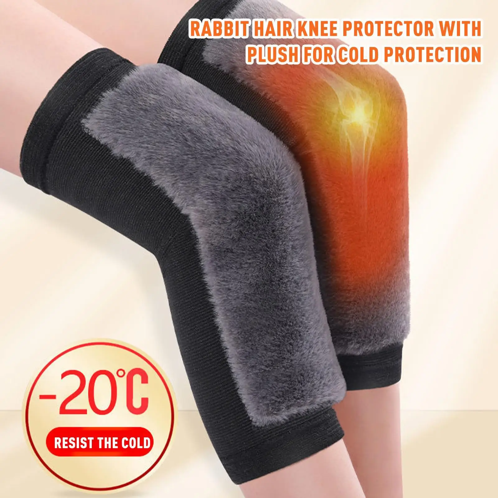 

1 пара, плюшевые наколенники для мужчин и женщин