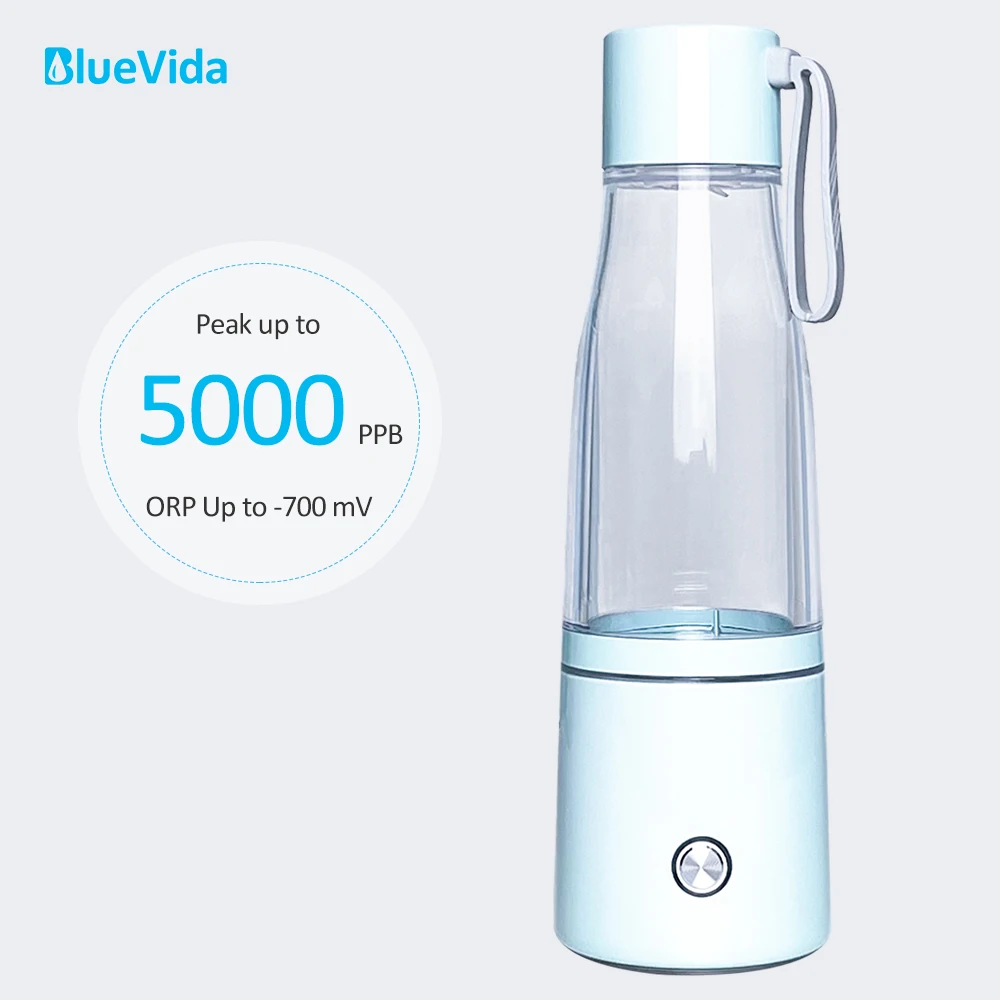 Bluevida Max 5000ppb Hydrogen Water Generator SPE&PEM Dual Chamber Hydrogen Water Bottle With Handle-Large Battery Travel Style