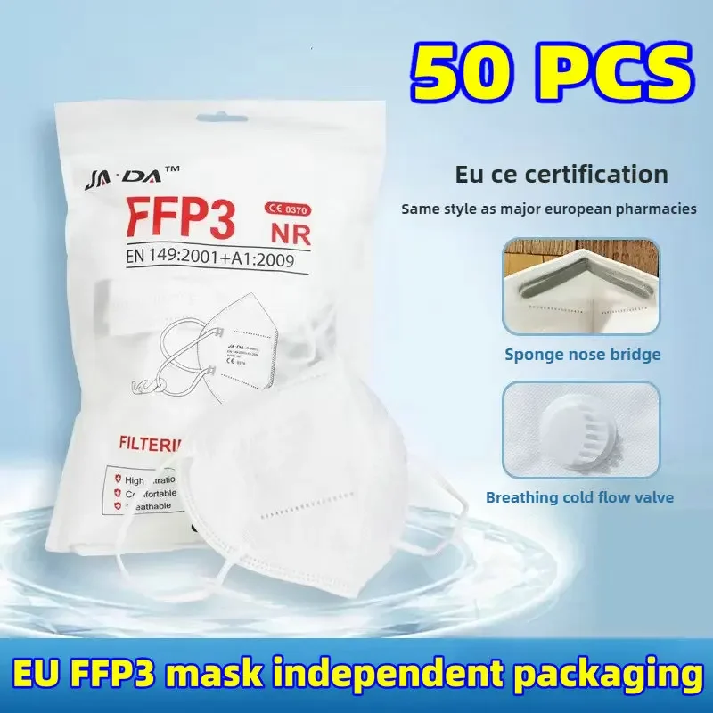 EU FFP3 маски для лица дыхательный клапан губчатая полоска пылезащитная CE0370