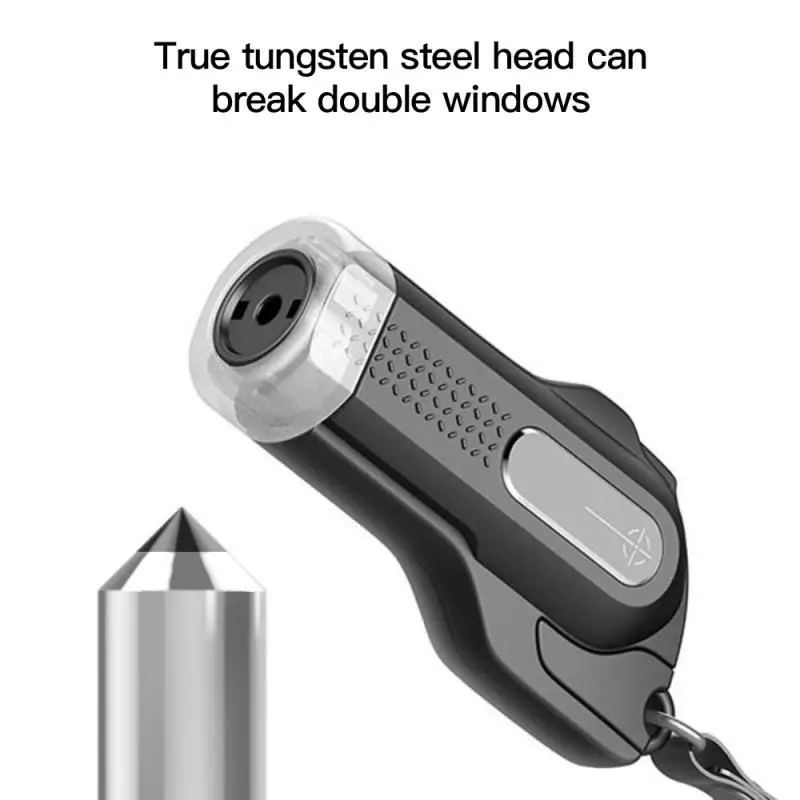 

1pc Car Window Breaker Car Emergency Safety Life-saving Hammer Car Key Chain Seat Belt Cutter Tungsten Steel Head Car Rescue Too
