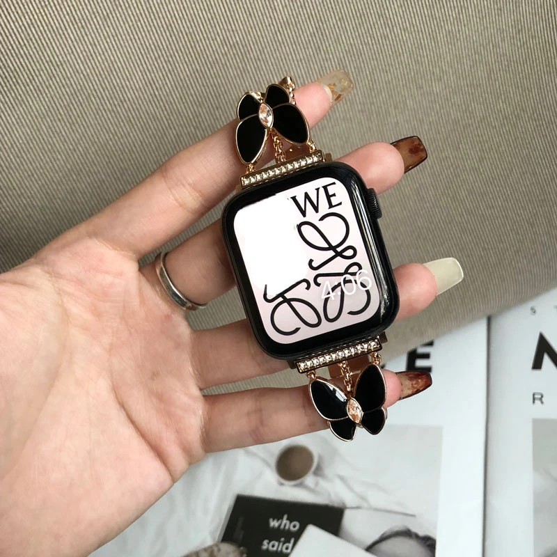 Luxury Diamond Bracelet For Apple Watch Band Se Ultra 49mm 38mm 42 44mm 40mm 41 45 Women Strap For iWatch Series 8 7 6 5 4 3 se