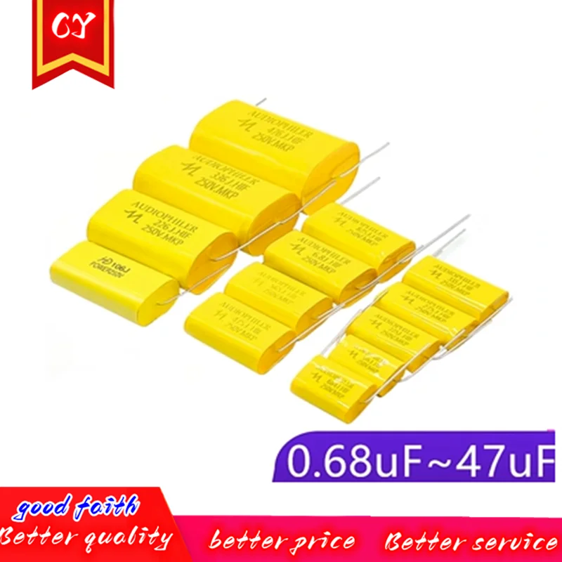 

2pcs 0,68 uF-47uF 250V твитер-динамик кроссовер с делителем частоты Non-конденсатор полярности