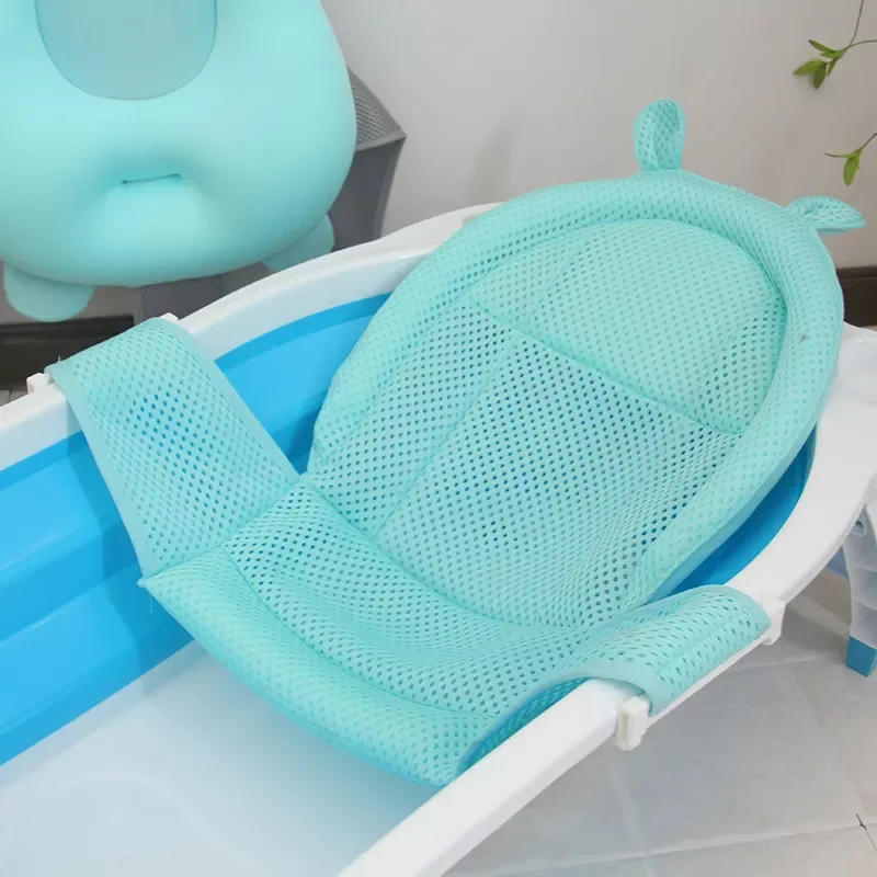 Baby Shower Grid Cushion Bed Babies Infant Baby Bath Pad Non-Slip Bathtub Mat Newborn Baby Safety Security Bath Seat
