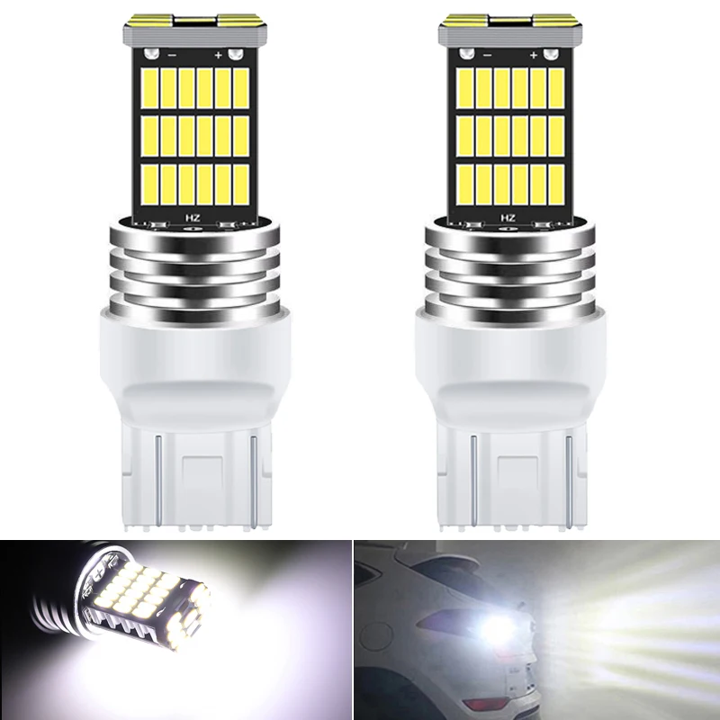 

2x Car Signal Lamp 7443 Led Bulb 3014 54SMD T20 7443 Led W21W W21/5W 12V Auto Turn Signal Light Reverse Rear Lamps 6000k DRL