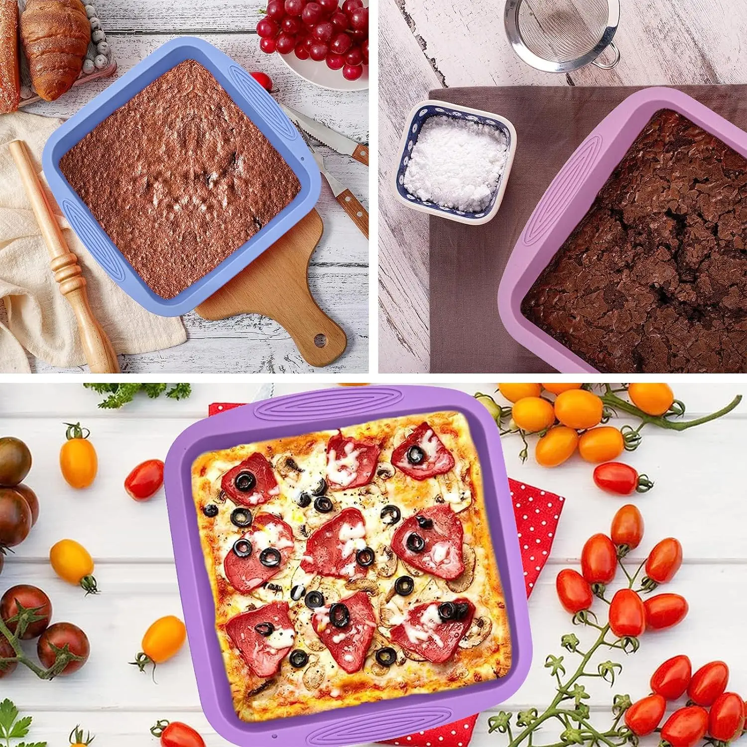 24 см квадратная форма для торта тостов хлеба силиконовая выпечки формы