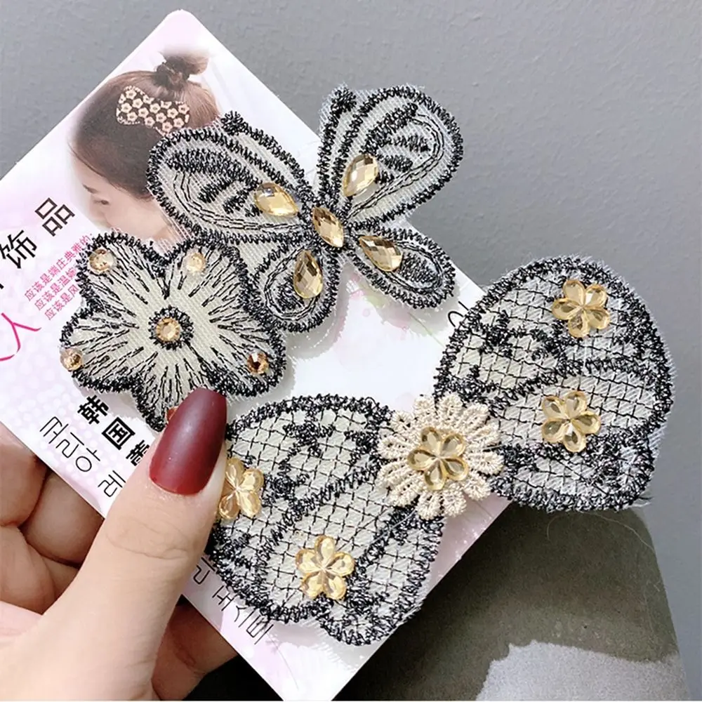 Бесшовная волшебная паста со свежим цветком заколка для волос с бантиком челка