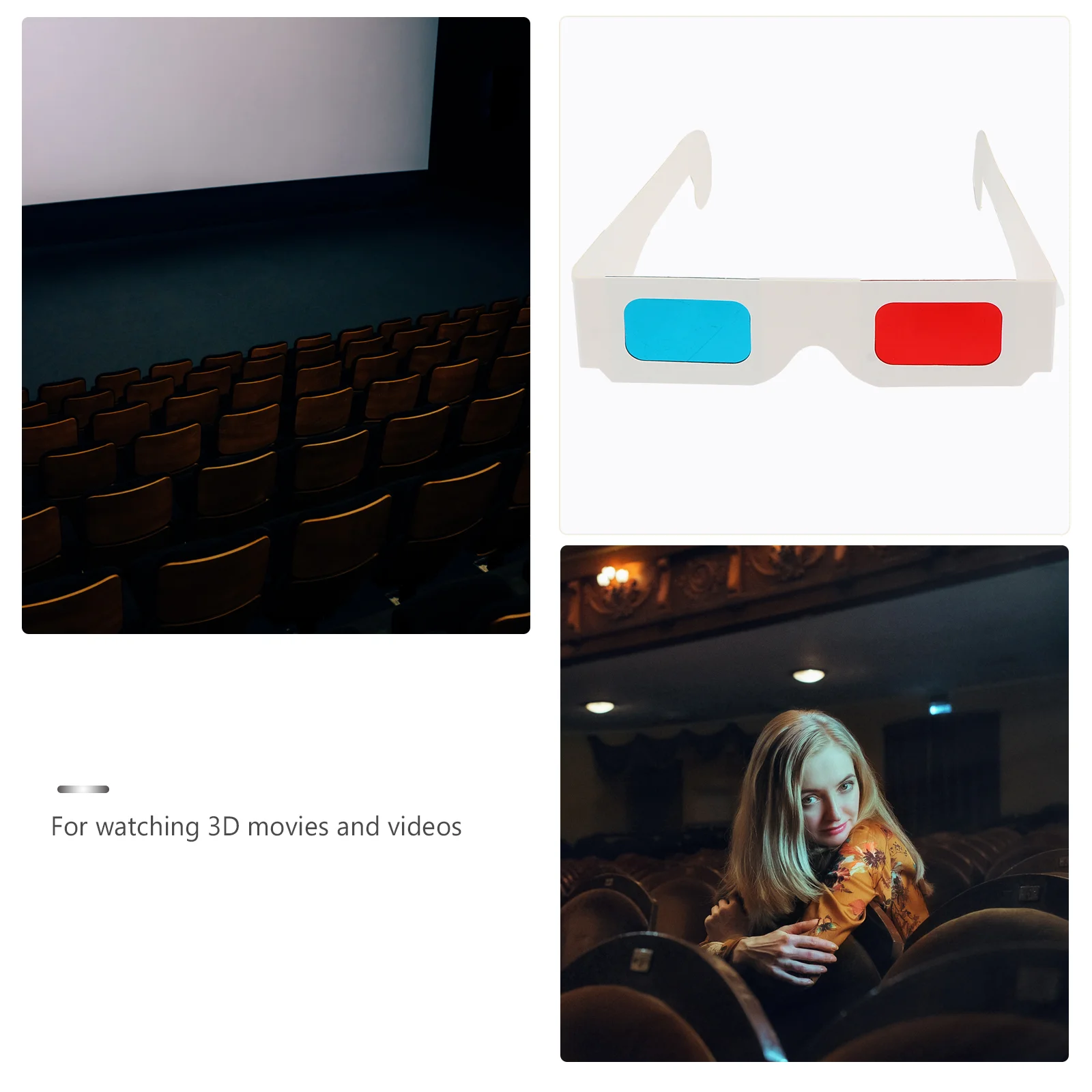 Многоразовые картонные удобные бумаги для фильмов Anaglyph Red
