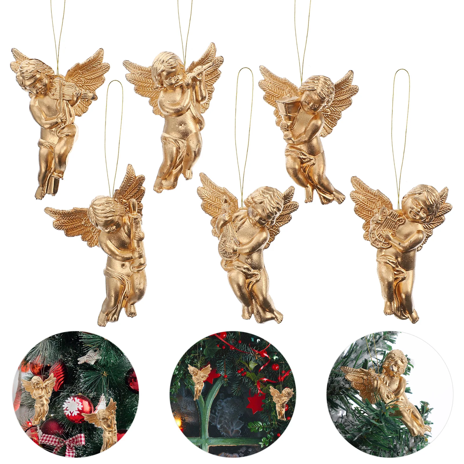 

Season Holiday Decorations Angel Wings Pendant Lanyard Accessories Xmas Tree Hanging Christmas 2023