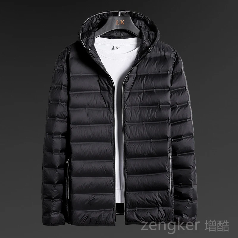 Новый Зимний Тонкий пуховик мужская повседневная легкая пуховая куртка мужской