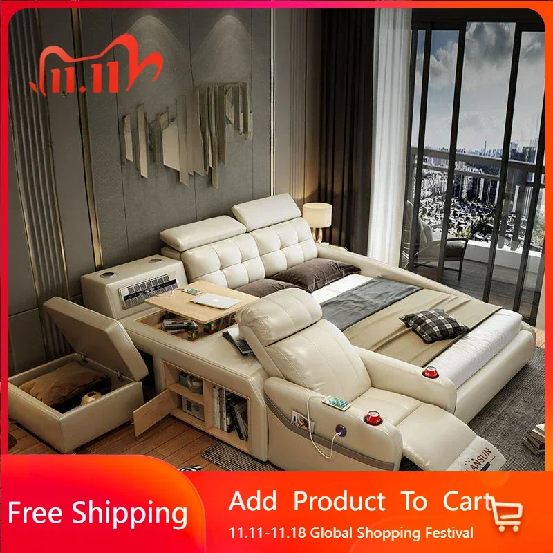 Высококачественная Скандинавская двойная кровать Королевский предмет для