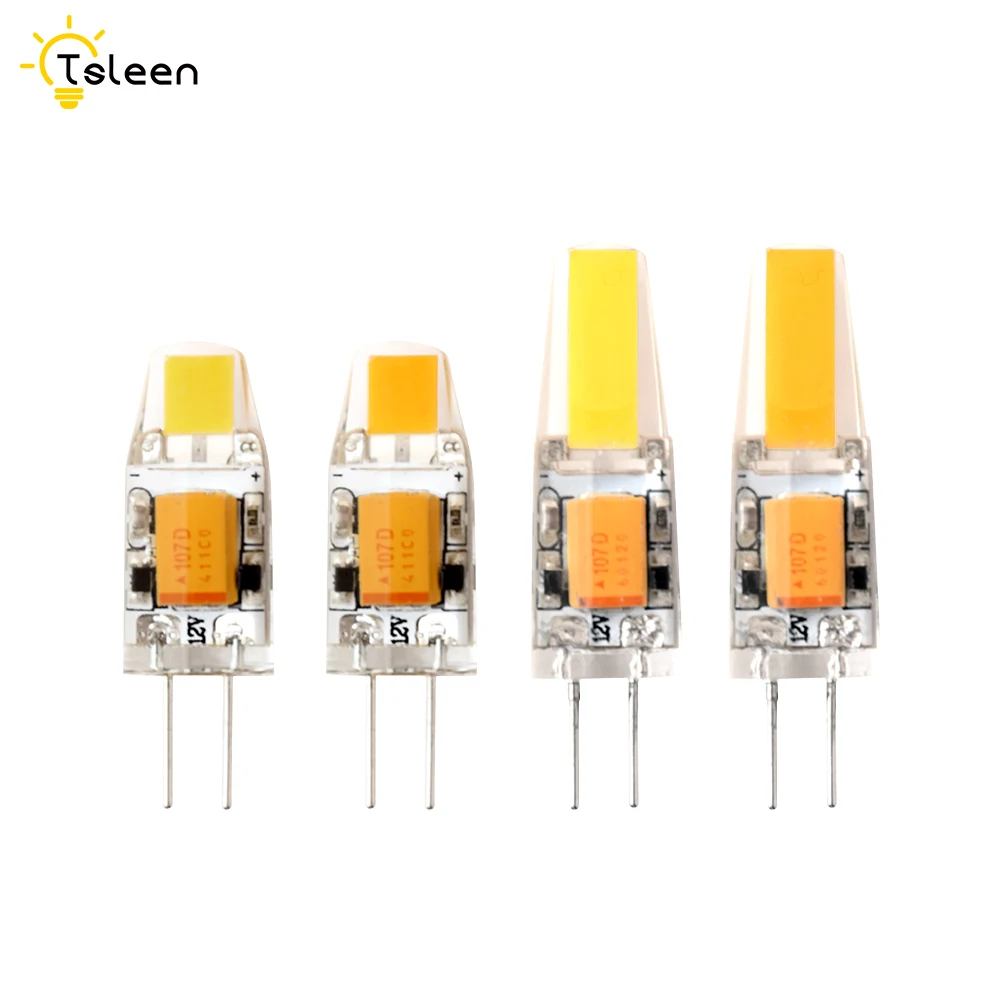 

TSLEEN 2023 G4 LED Crystal Silicone AC/DC 12V 220V Lamp Light COB 3W/6W Bulb Dimmable light replace Halogen Spotlight Chandelier