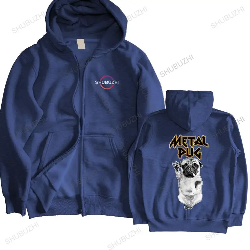 

Men luxury cotton hoody autumn hooded sweatshirt Rock N Roll Custom hoodie Men with Metal Pug Funny Music Dog coatnager hoodies
