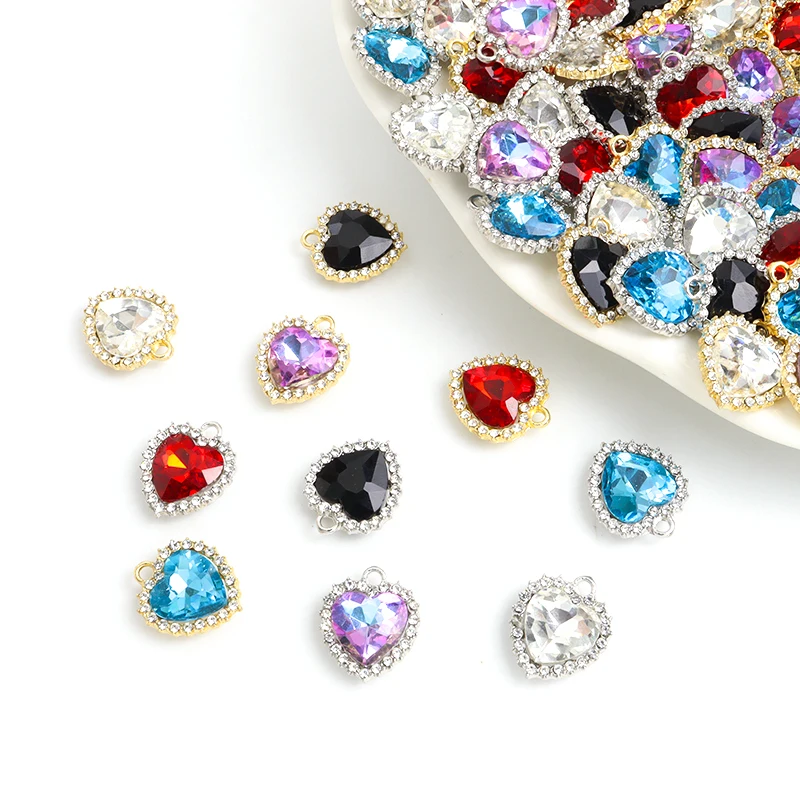 10 шт. европейские Подвески в виде сердца персика