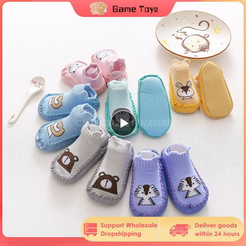 

1 шт., детские Нескользящие носки на резиновой подошве, на возраст 0-36 месяцев