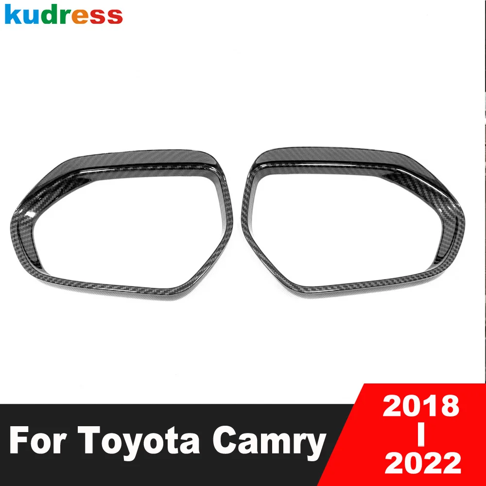 

Для Toyota Camry 70 2018-2020 2021 2022 углеродное волокно, зеркало заднего вида, солнцезащитный козырек, дождевик, крышка, отделка автомобильной двери