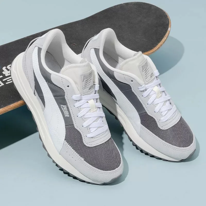 Фото Кроссовки PUMA Retro - кожаные, с тиснением, сетчатые, дышащие, с толстой подошвой, противоскользящие, модные спортивные кроссовки - 397377-08 №2