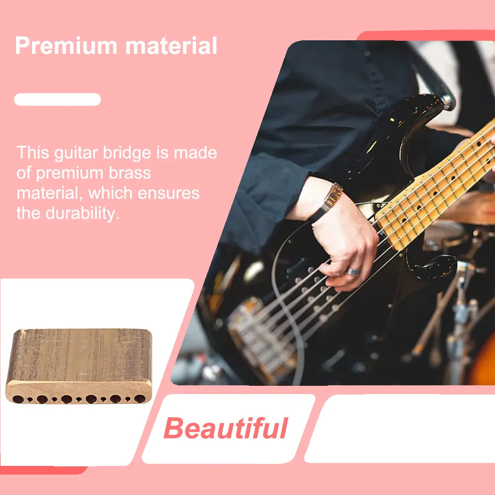

Tremolo Block Brass Bridge Nut Saddle Compact Size Guitar Supplies