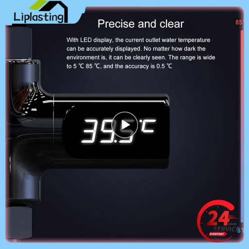 

Led Display Shower Faucets Water Temperature Monitor Led Digital Shower Temperature Display Bathing Temperature Meter