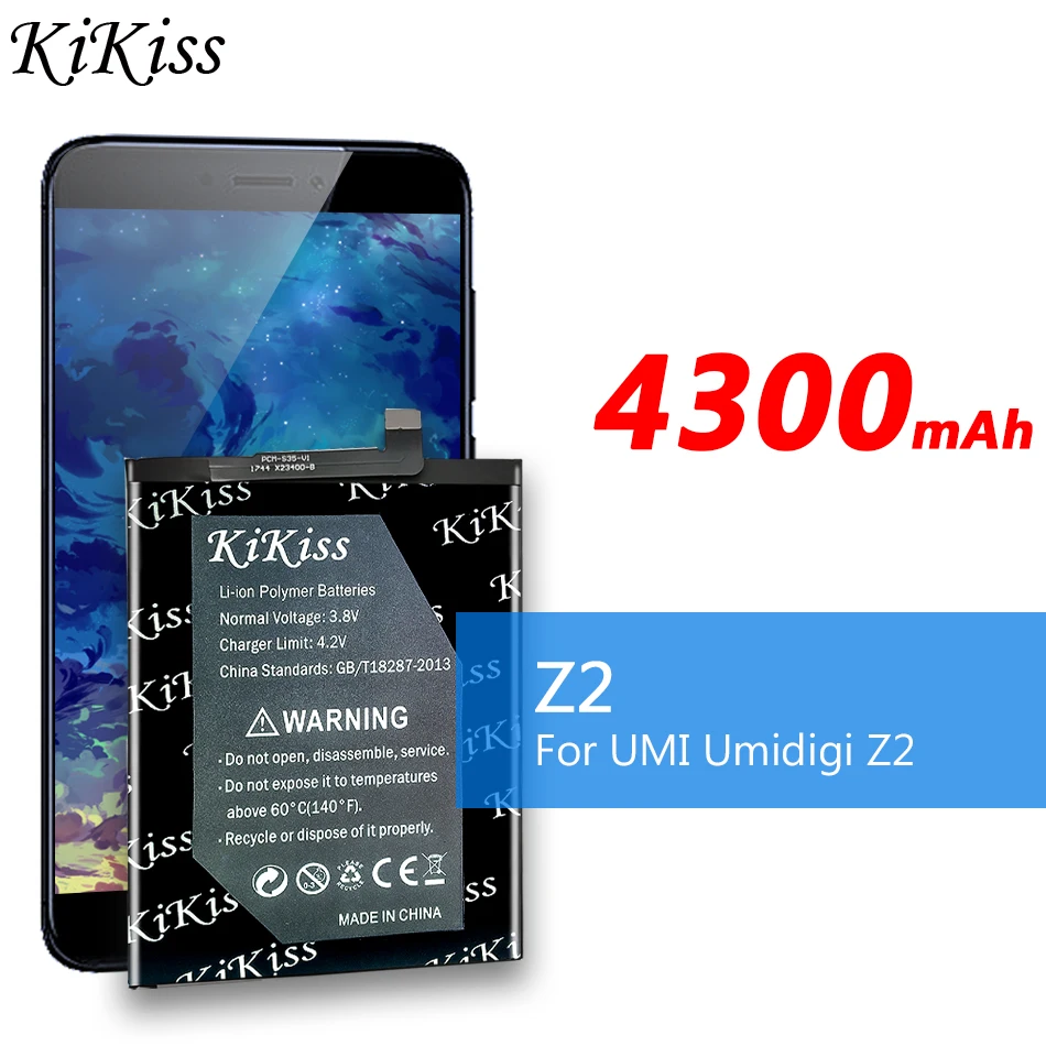 

Высококачественный сменный аккумулятор 4300 мАч для UMI Umidigi Z2, аккумуляторы для смартфонов