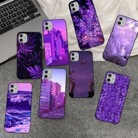 purple aesthetic phone case for iphone 11 12 13 mini pro xs max 8 7 6 6s plus x 5s se 2020 xr cover