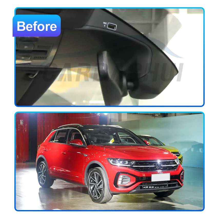 Фото Новый 4K Wi-Fi автомобильный видеорегистратор Plug and Play Dash Cam камера для Volkswagen VW T-Roc AC7 A11 2017 2018 2019 2020 2021 2022 №2