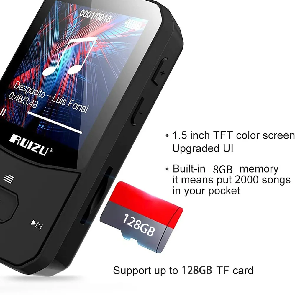 Спортивный Bluetooth MP3-плеер RUIZU X52