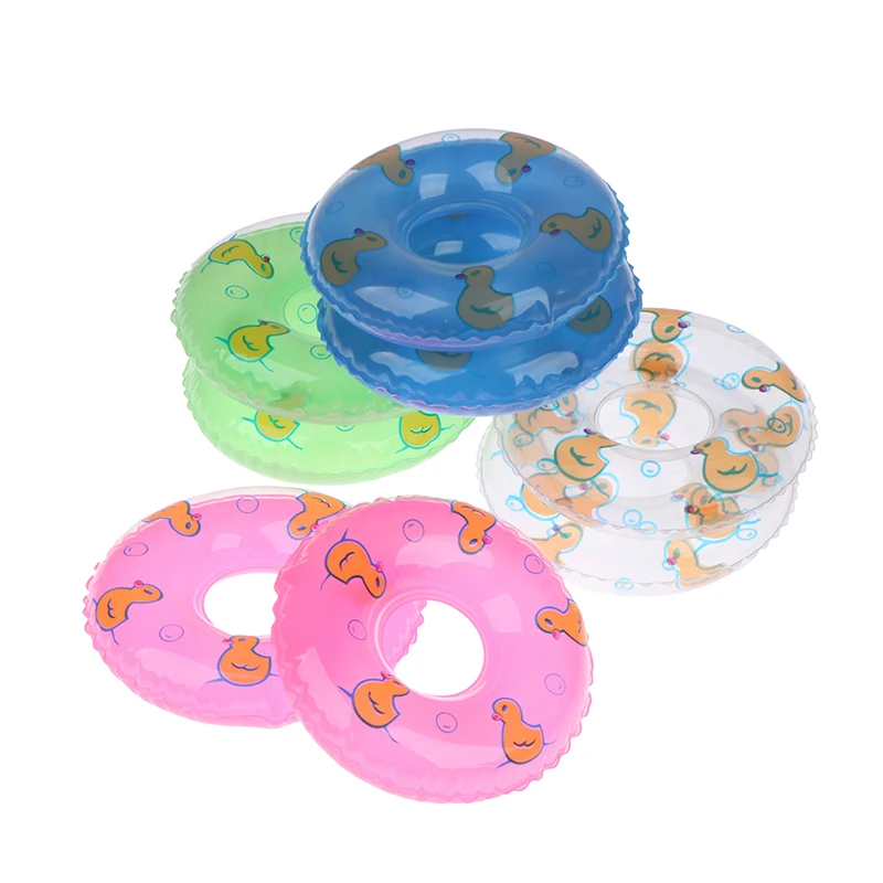 

2 шт., миниатюрное плавательное кольцо для кукольного домика, летняя плавающая утка, спасательная игрушка, ролевые игрушки, подарки для кукол