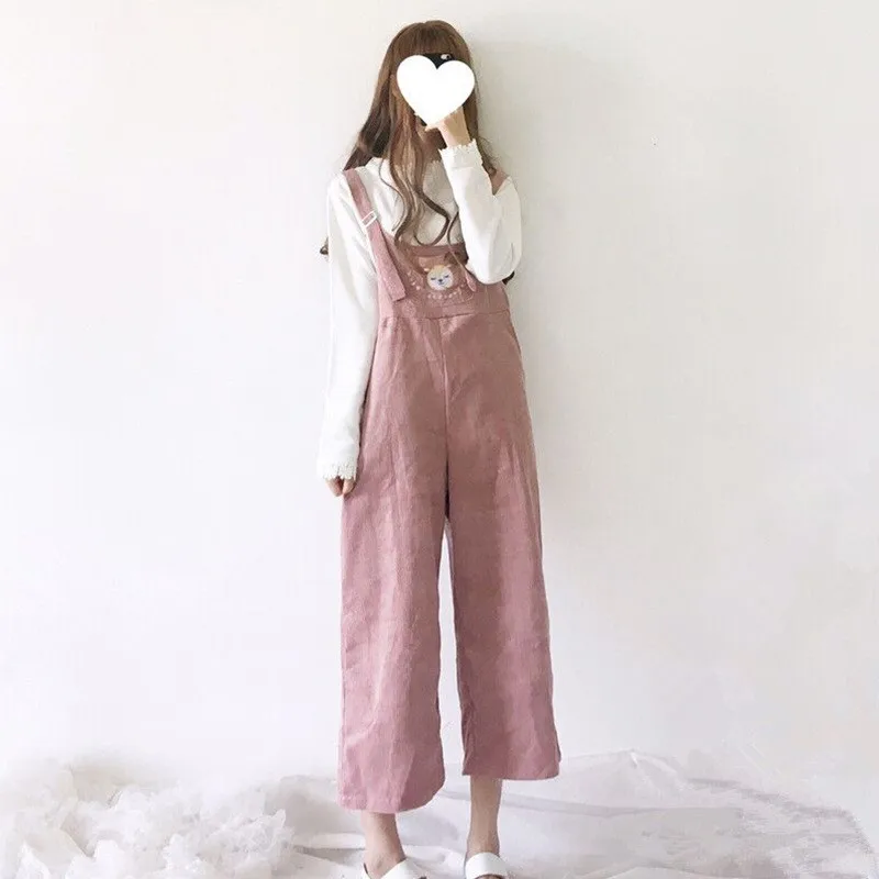 Японский весенне-осенний Мягкий комбинезон с широкими штанинами в стиле лолита