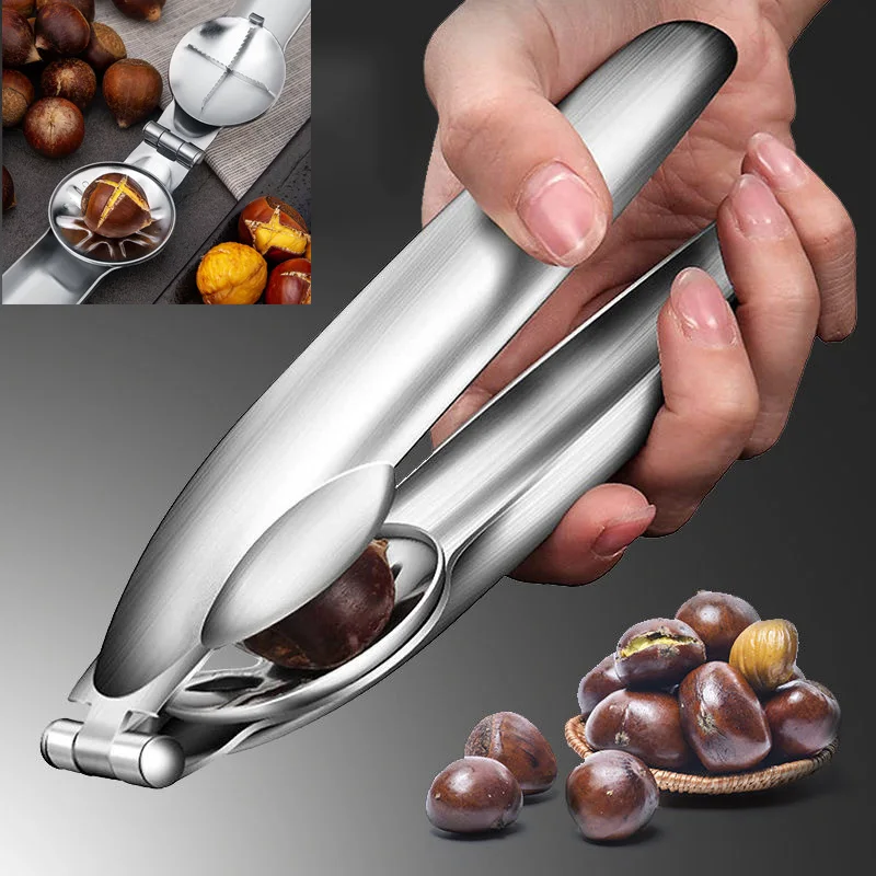 

Chestnut Machine 2 in 1 Stainless Steel Chestnut Opener Kitchen Accessories Chestnut Sheath Chestnut Cutter Nut for Nuts