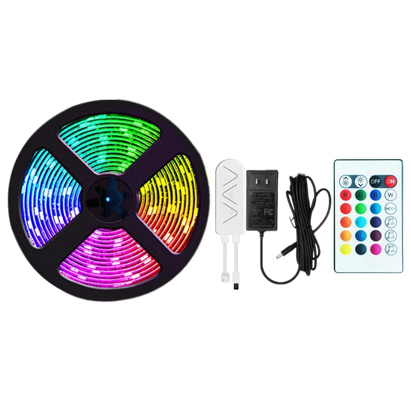 

10M LED Strip Lights RGB Color Changing Waterproof LED Lights With Remote, Smart Phone APP Control For Bedroom US Plug