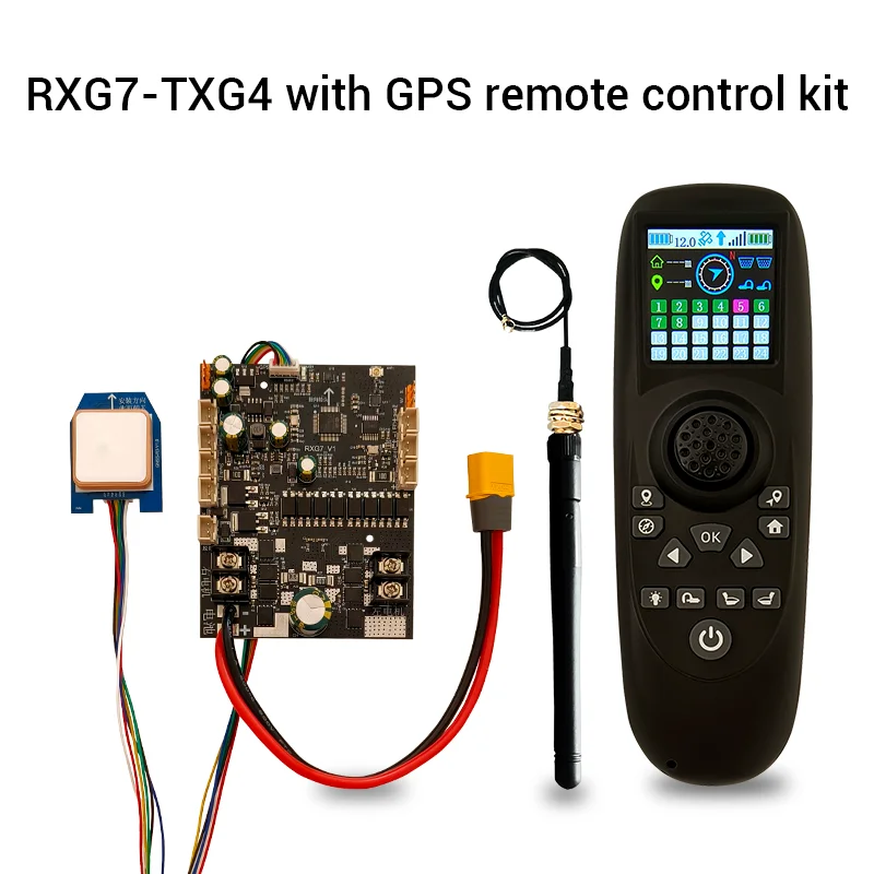 Высокоскоростная лодка для прикормки WUZHI RXG7-TXG4 GPS с цветным экраном, пультом ДУ и функцией возврата одной кнопкой, 8.4В12В (art.: 3920da409b555) - 3920da409b555