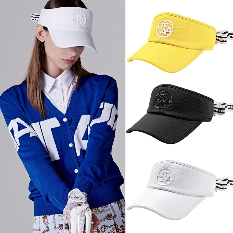 

Women Sport Sun Visor Hat Empty Top Cotton Golf Caps Quick Drying Wide Brim Golf Hat Adjustable Summer Baseball Caps Fishing Cap