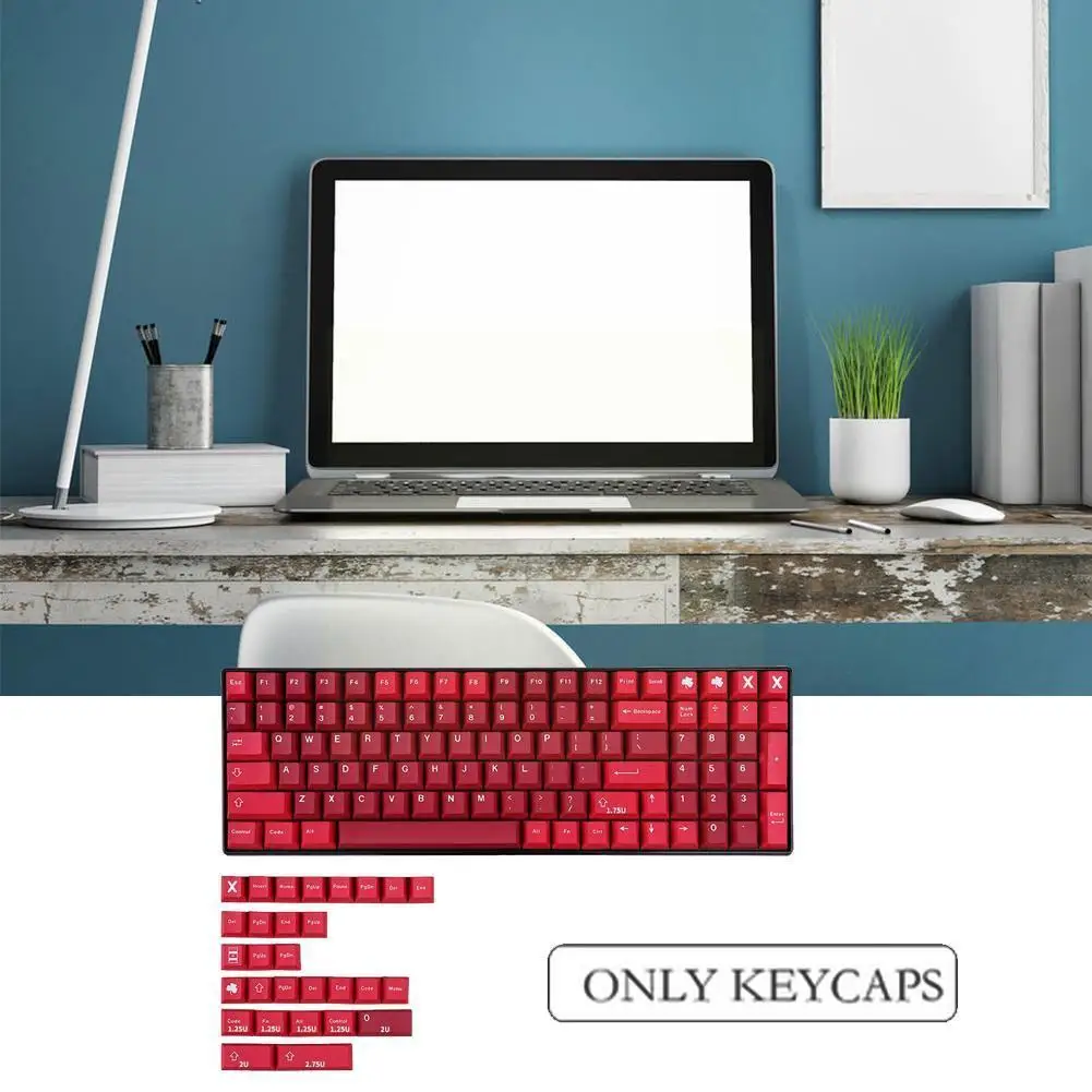 

129 S Profile Dye-sub Pbt Cap Only For Mx Switches Mechanical Board Red Series Caps A9t2