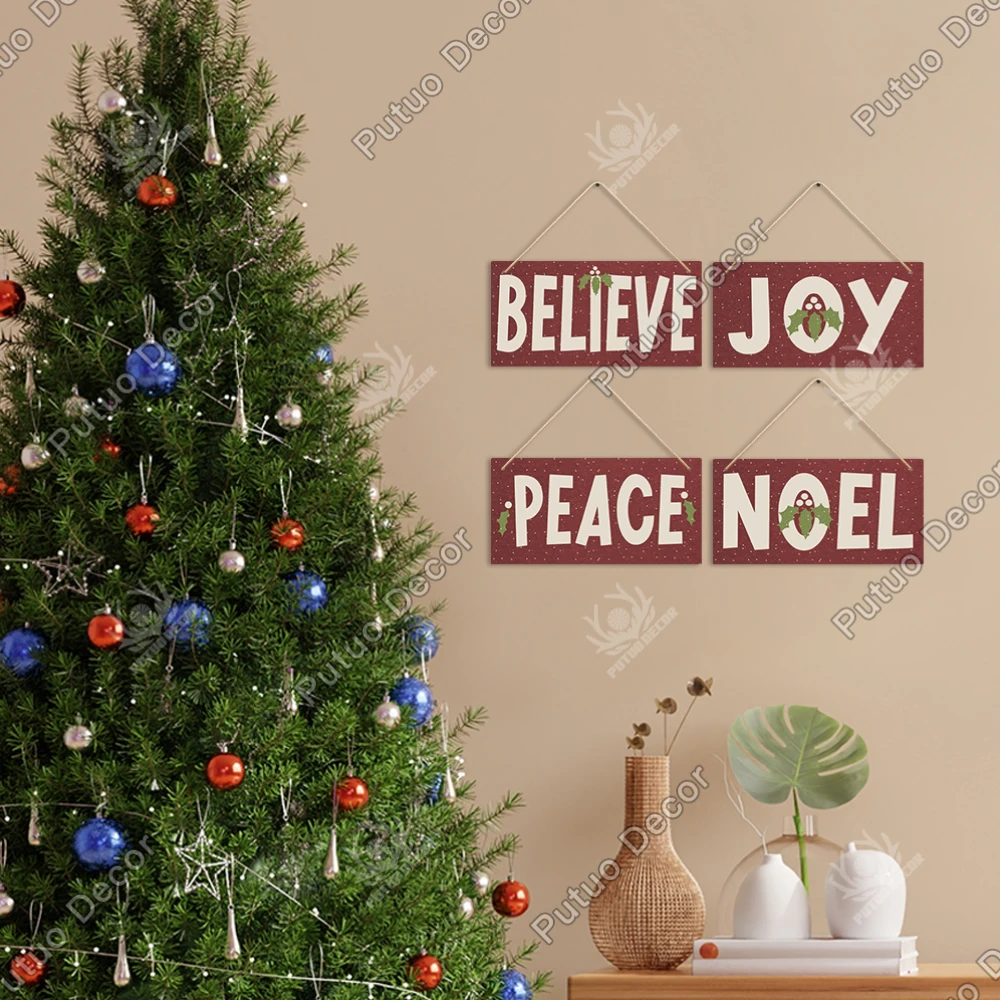 Декоративный деревянный знак Putuo Счастливого Рождества подарок для матери