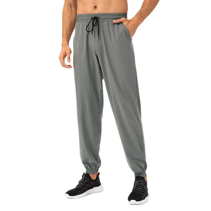 

Мужские свободные повседневные спортивные брюки, серые быстросохнущие дышащие леггинсы для бега, танцев, боковых карманов