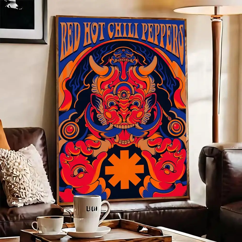Фото Постер R-Red Hot C-Chili Peppers, настенная художественная наклейка для домашнего бара, водонепроницаемая самоклеящаяся наклейка для декора гостиной, спальни №4