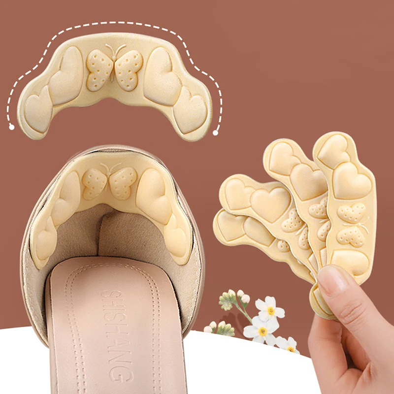 

Women High Heel Insoles Butterfly Adjust Size Heel Liner Grips Protector Sticker Heels Pad Foot Care Anti Keep Abreast Heel Pads
