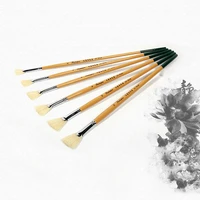 6 pcs artist supplies drawing brushes artist brushes small brushes brush fan wooden brushes fan brushes