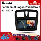 Srnubi Android 10,0 автомобильный радиоприемник, мультимедийный видеоплеер для Renault Logan 2 Sandero 2 2012-2019 2 Din 4G WiFi GPS навигация