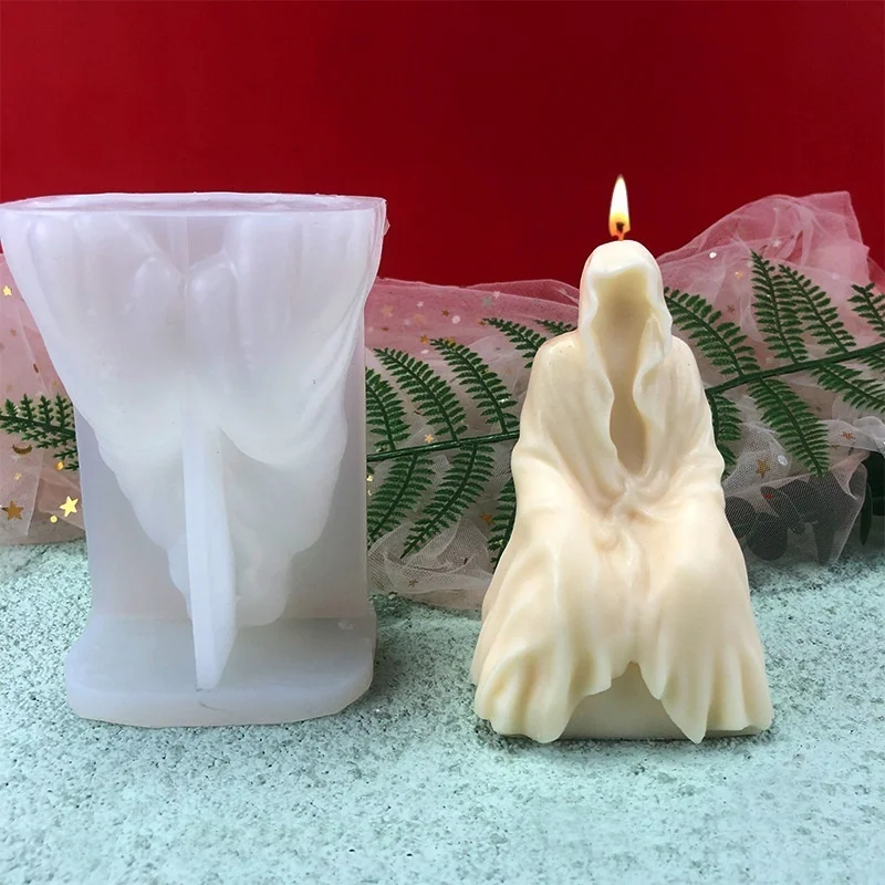 

Death Silicone Candle Mold For DIY Handmade Aromatherapy Candle Plaster Ornaments Ghost King Soap Mould Handicrafts Making Tools