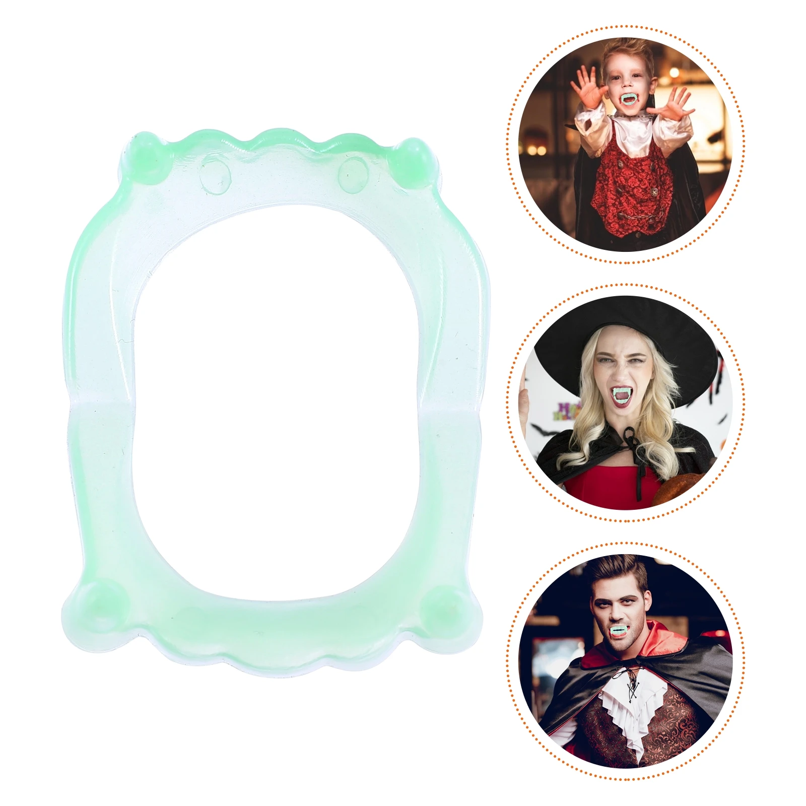

36pcs Halloween Vampire Luminous Dentures Horror Zombie Teeth Fake Glowing Teeth Masquerade Cosplay Dress Up Props