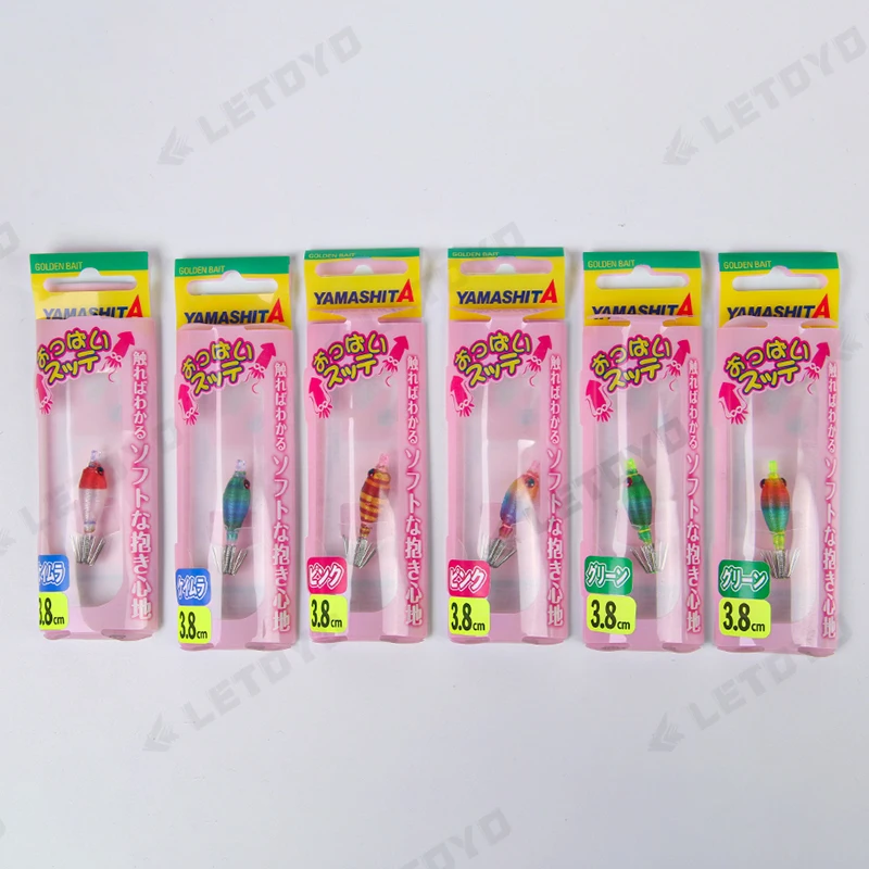 Yamashita OPPAI SUTTE 3.8-1 5-1 7-2 Mini UV Fishing Squid Lure Japan Glow Soft Tataki Jigging Lure for Squid Octopus Cuttlefish