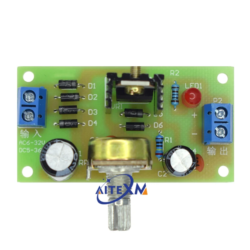 LM317 Adjustable Power Supply Kit Continuous DC DIY Teaching Training Parts PCB Board Electronic kits |