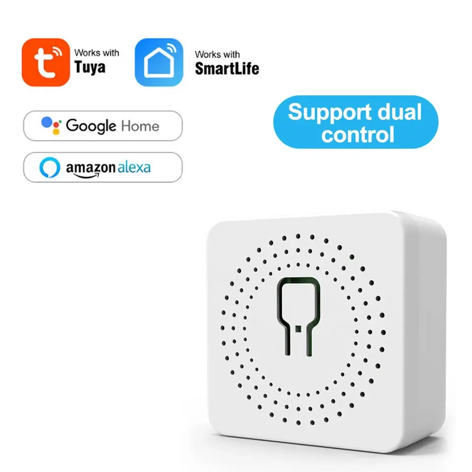 

Tuya 16A Mini Smart Circuit Breaker APP Voice Control DIY Home Light Timer Relay Zigbee Wifi Switch Module with Alexa Google