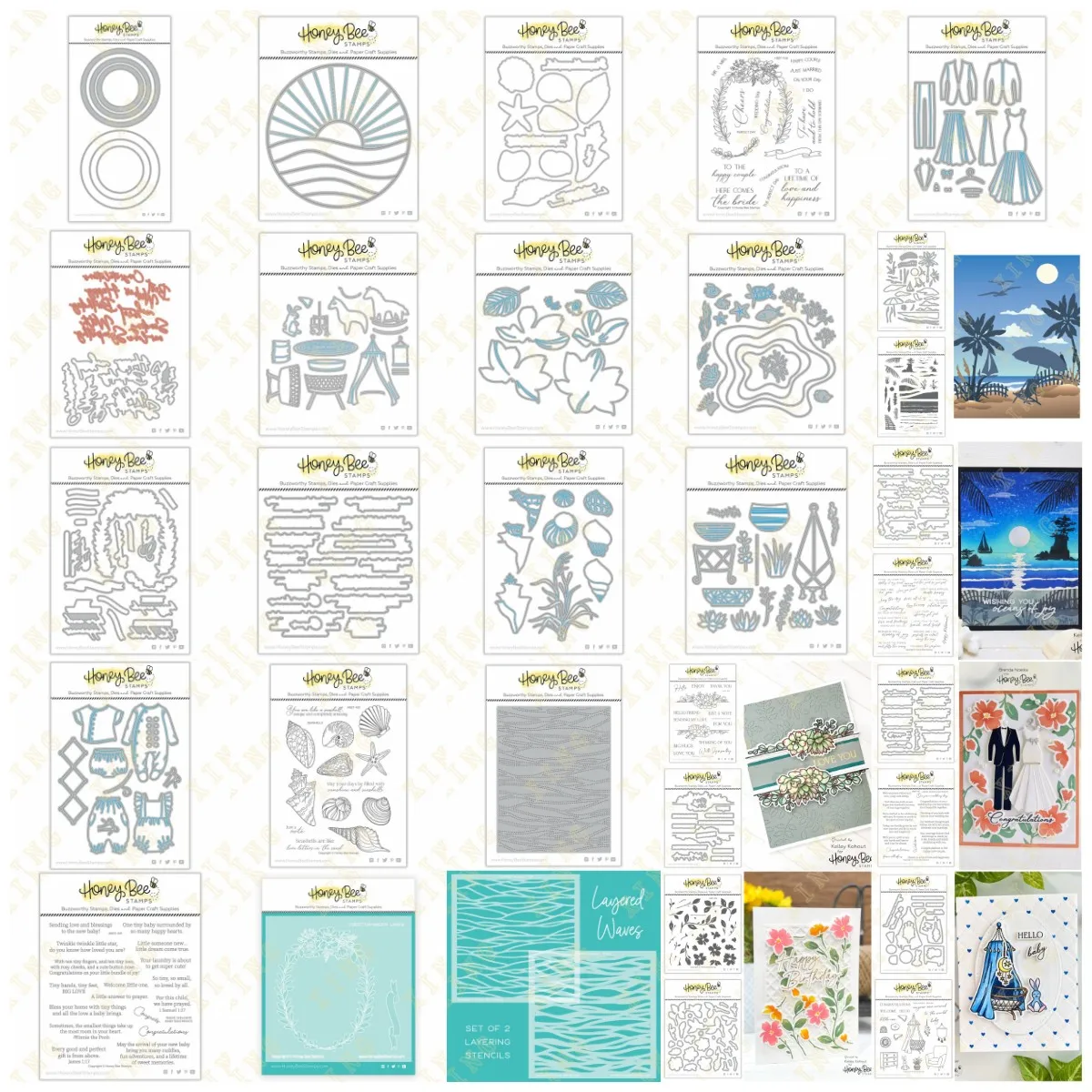 

Metal Cutting Dies Stamps Stencil for 2022 Scrapbook Diary Decoration Embossing Template Newest Seashells Wedding Sentiments