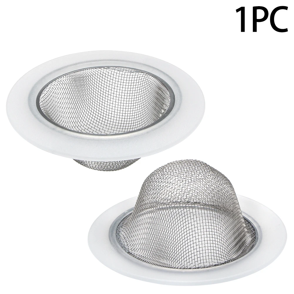 

Sink Strainer Fine Mesh Drain Filter Round Reusable Home Bathroom Kitchen Easy Install Removable Stainless Steel Hair Stopper