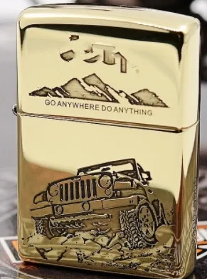 ZHY 3 model brass car tiger White Tara kerosene lighter | Cigarette Accessories