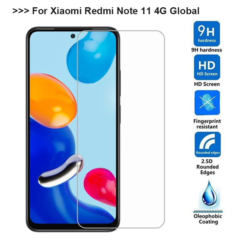 

2-1PC Protective Glass For Redmi Note11 4G Tempered Glass Screen Protector on Cristal Templado Para Xiaomi Redmi Note 11 4G Film